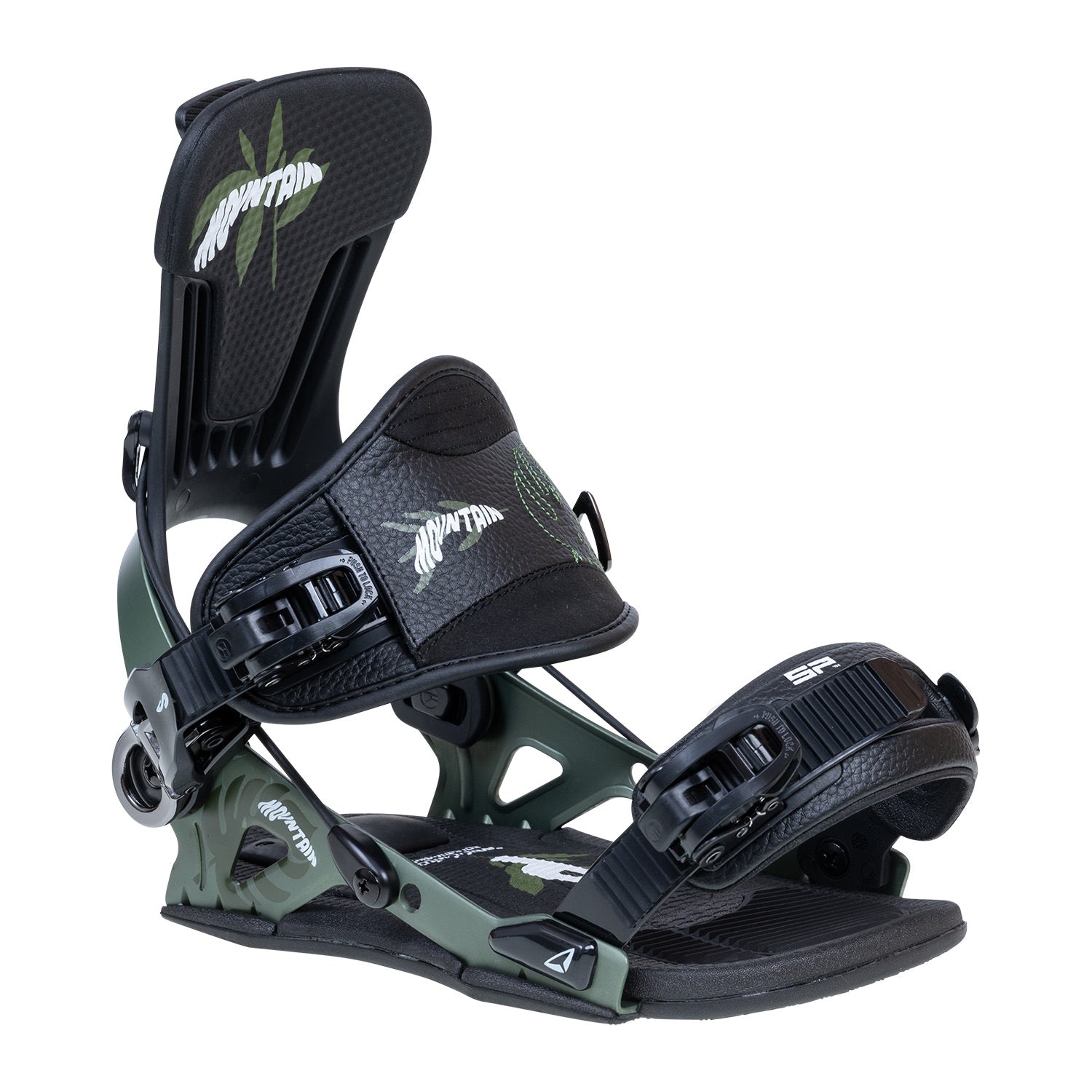 SP Mountain Multientry 23/24 Snowboard Binding shown in Olive – SP 