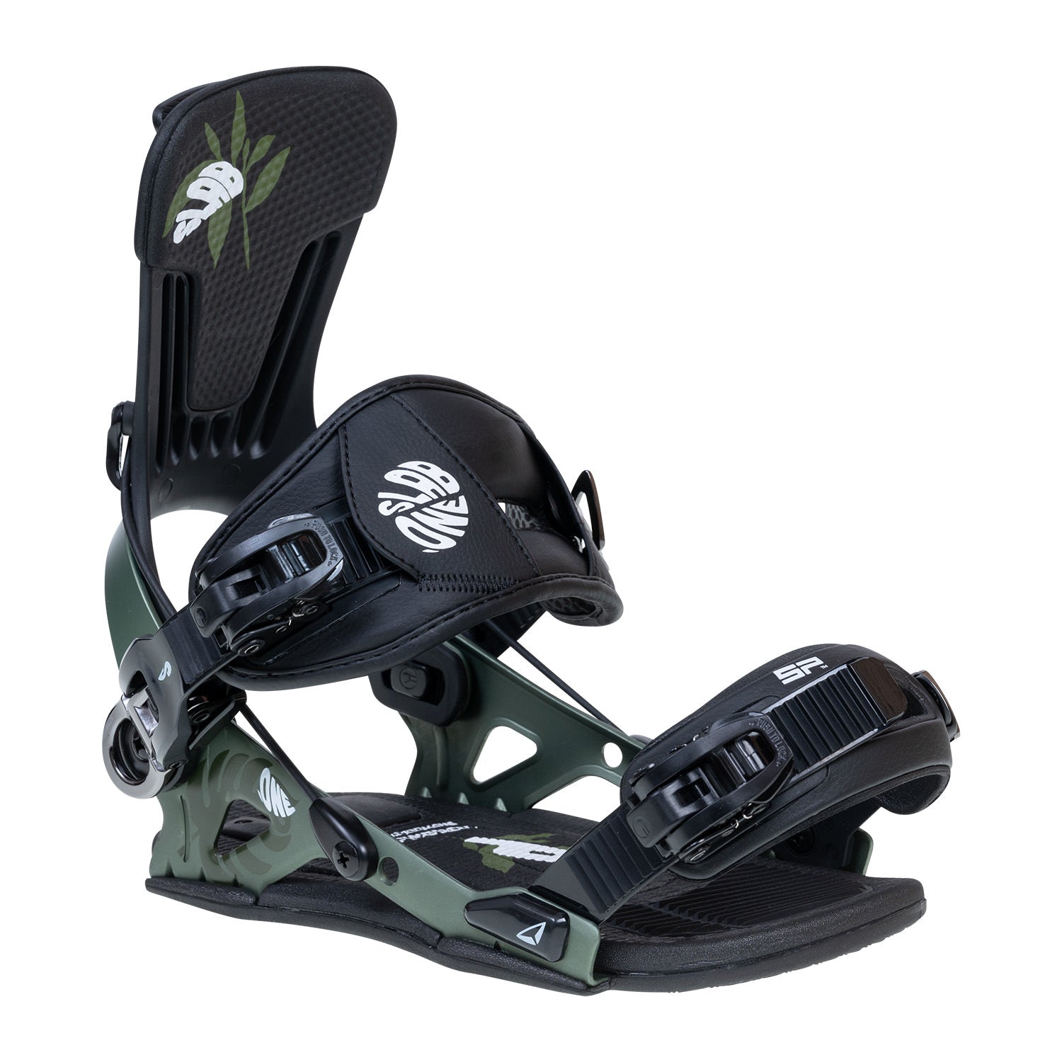 SP sLAB.one Multientry 23/24 Snowboard Binding shown in Olive 